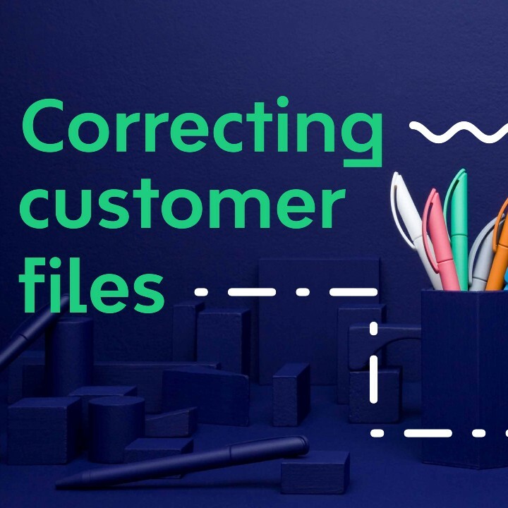 Correcting customer files (video)